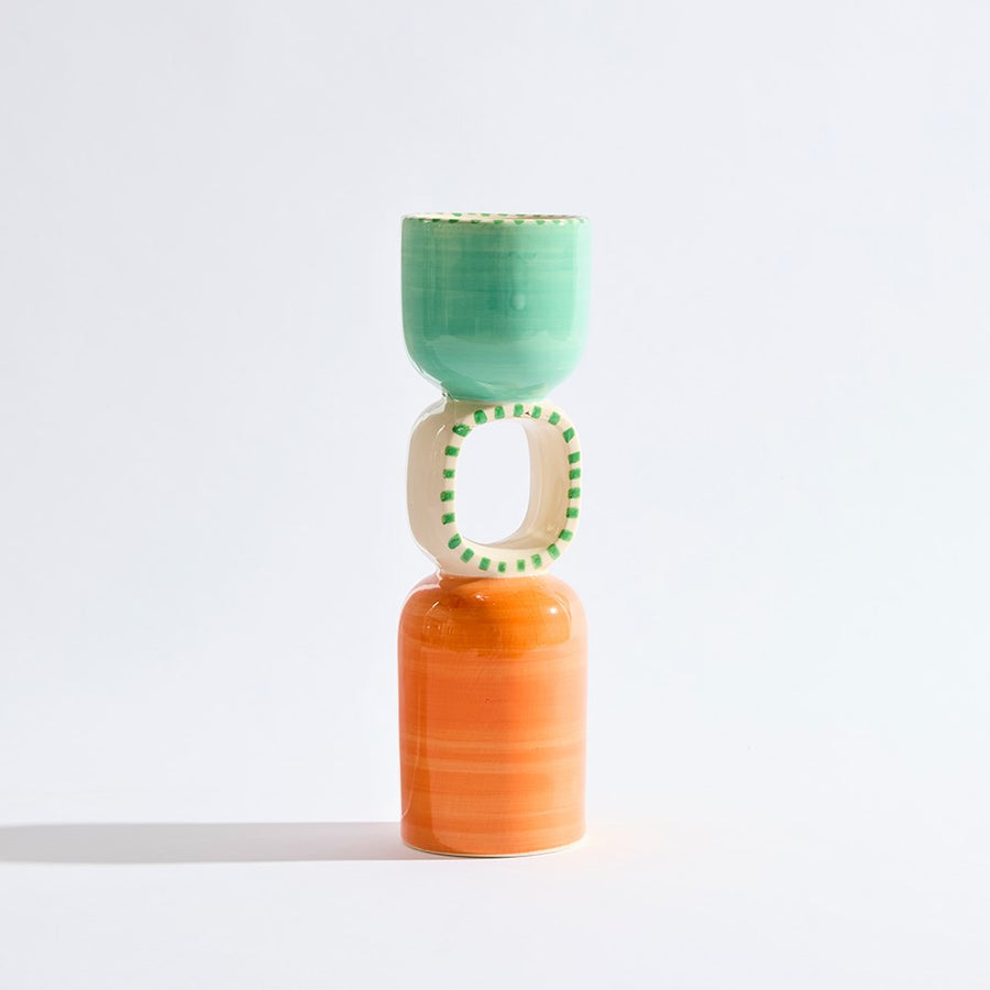 Cabana Short Candle Holder Aqua