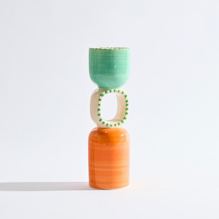 Cabana Short Candle Holder Aqua