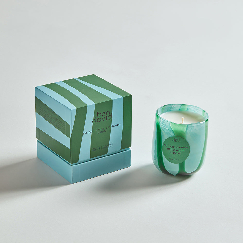 Candy stripe scented candle
