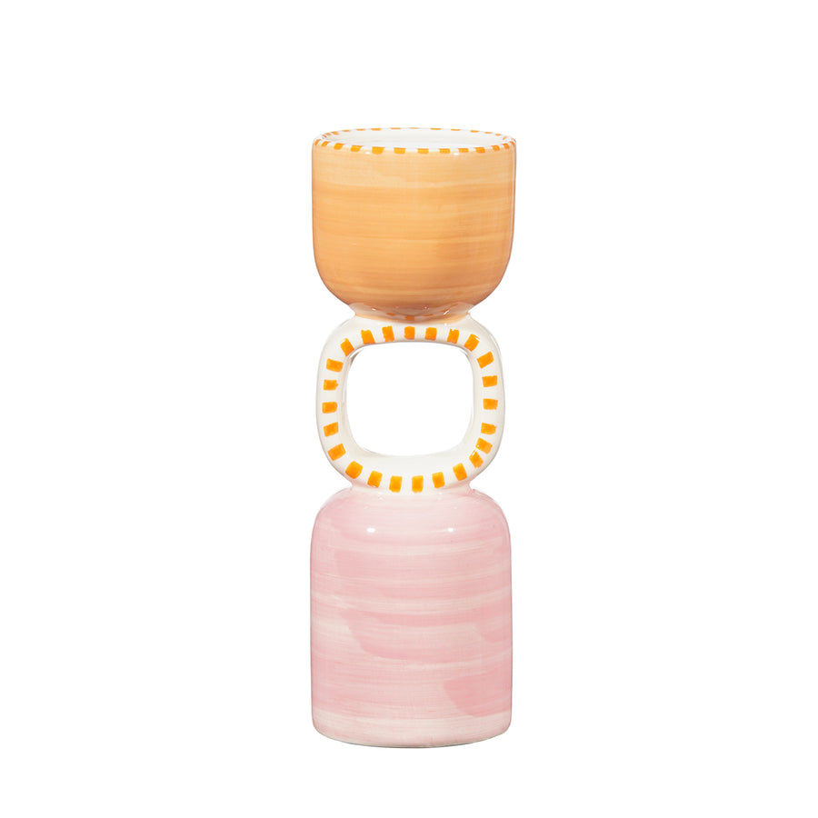 Cabana Tall Candle Holder Orange