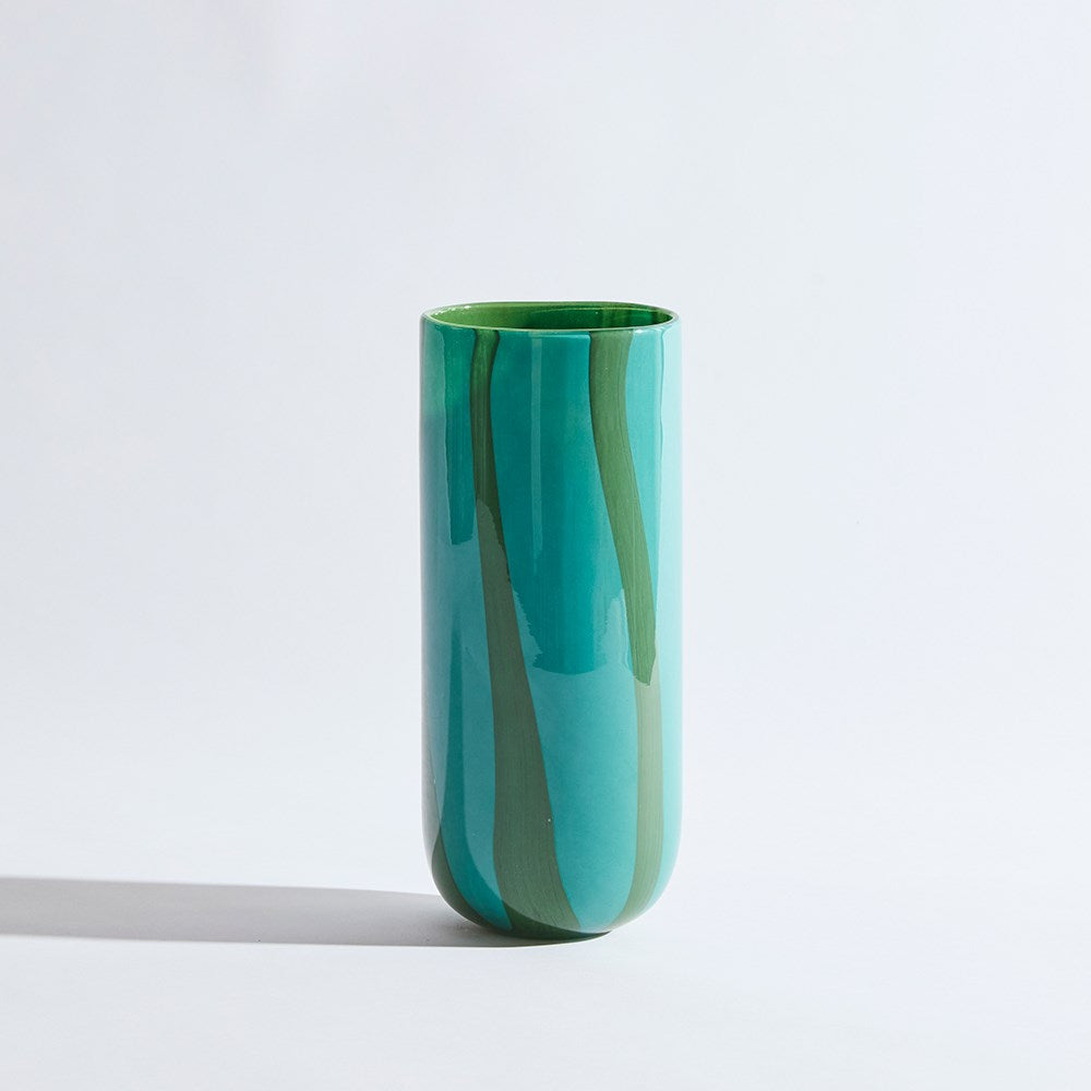 Candy Teal Cylinder Vase