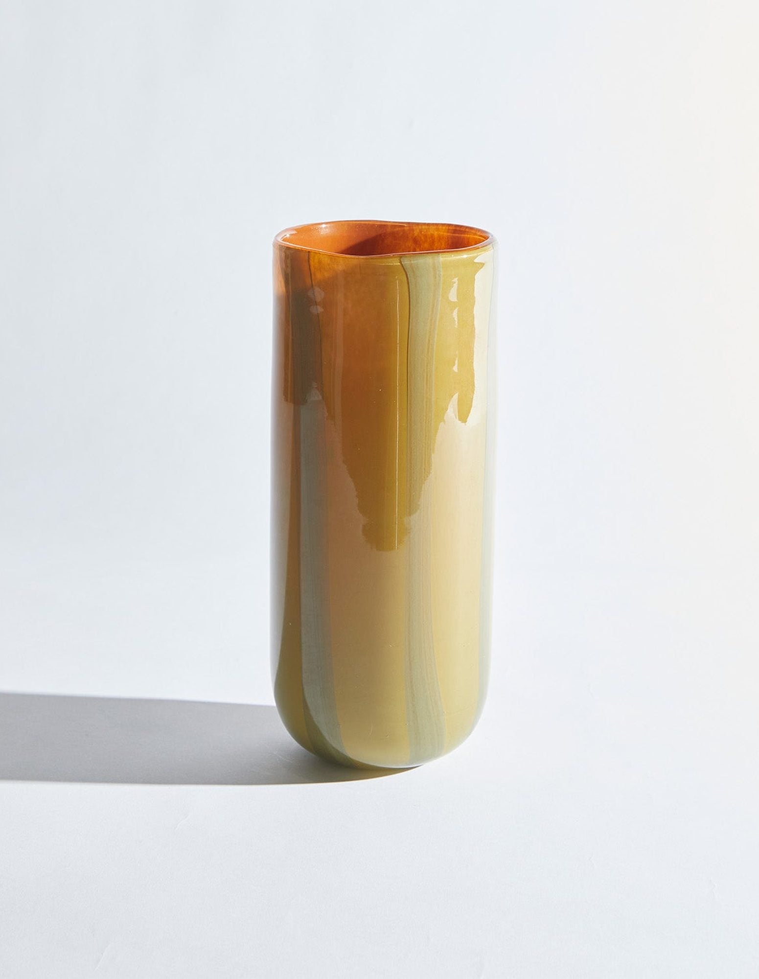 Candy Cylinder Khaki Vase