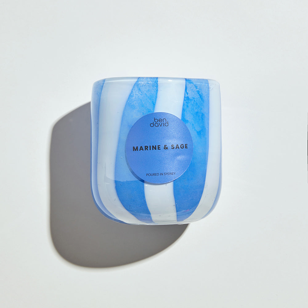 Candy stripe scented candle