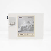 Blanket Stitch White Quilt Cover Set