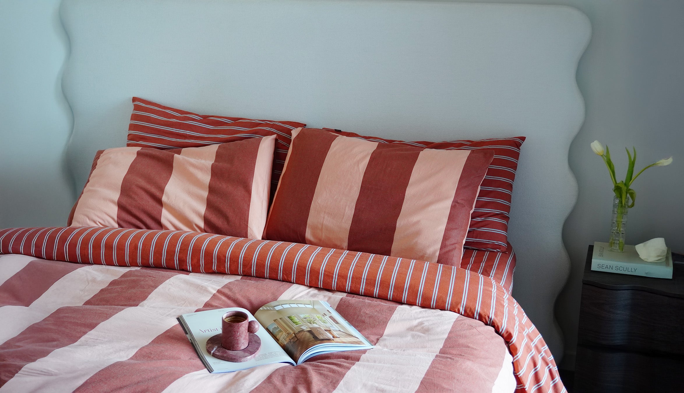 Pinstripe Rust Sheet Set
