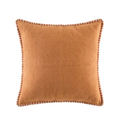 Toffee Elio Cushion, front view, rich toffee hue, 50x50cm