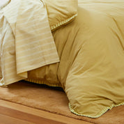 Blanket Stitch Lime Quilt Cover Set