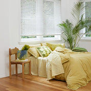 Blanket Stitch Lime Quilt Cover Set