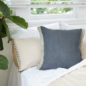 Blanket Stitch Oatmeal Quilt Cover Set