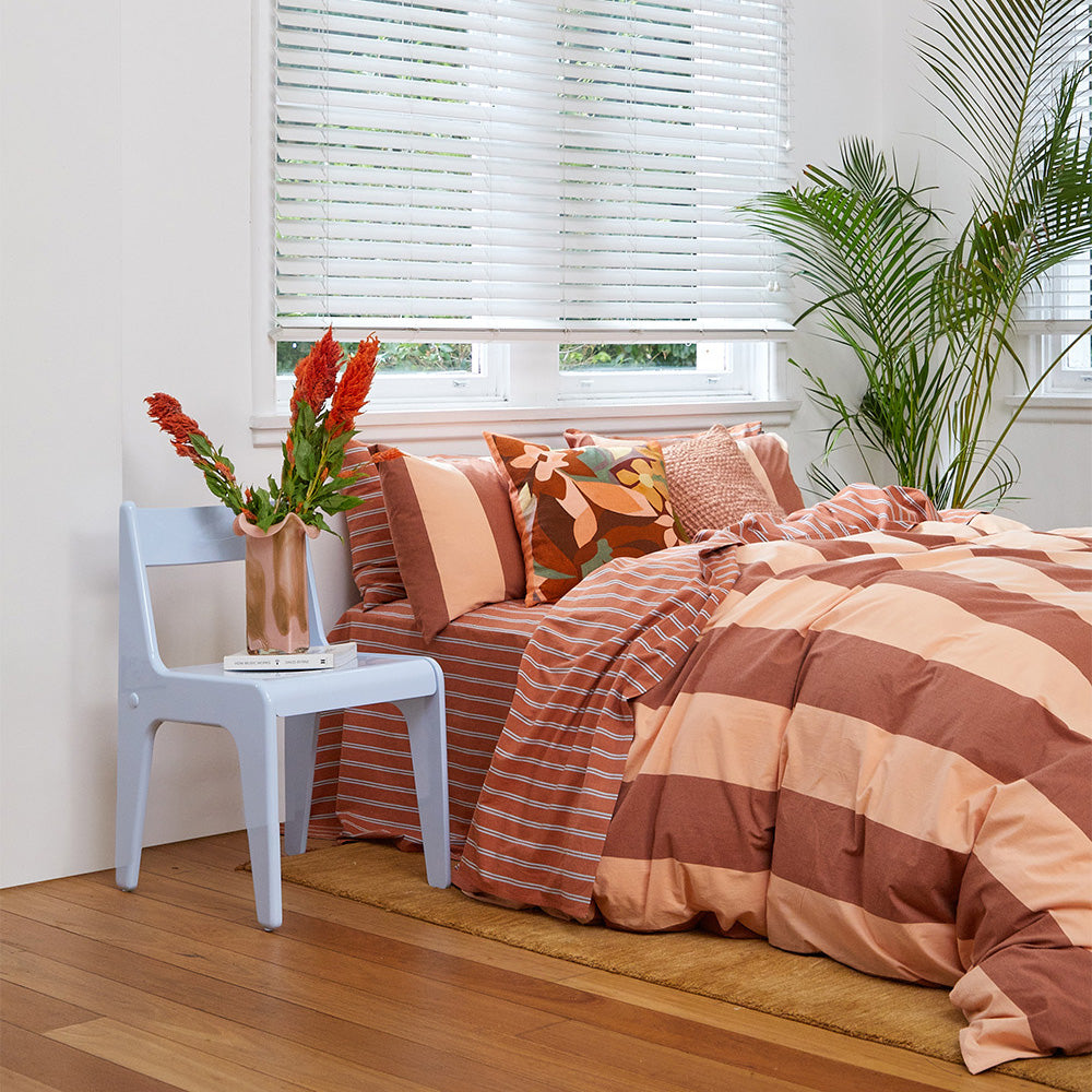 Breeze Rust Quilt Cover Set