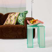 Daisy Chain Green Cushion