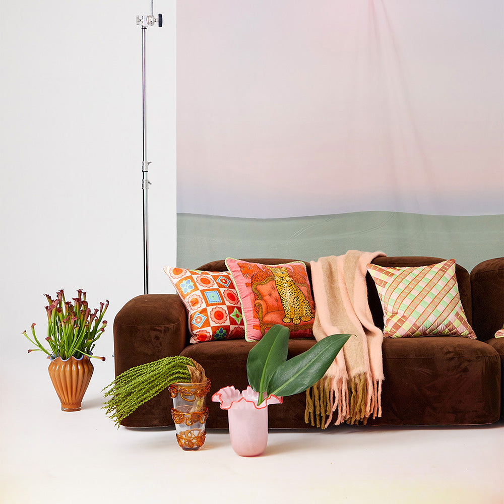 Tilly Orange Velvet Cushion