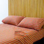 Pinstripe Rust Sheet Set