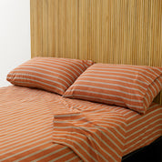 Pinstripe Rust Sheet Set