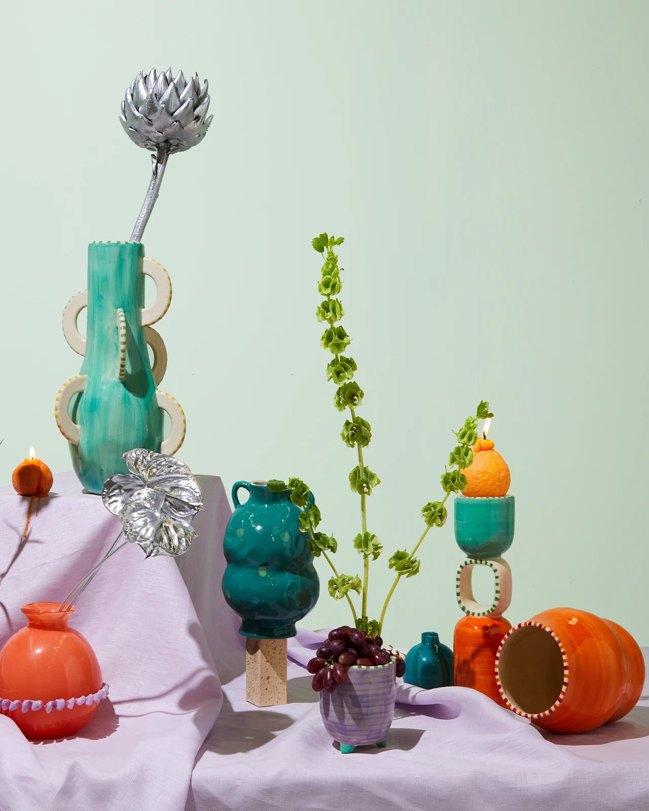 Cabana Tall Vase Aqua