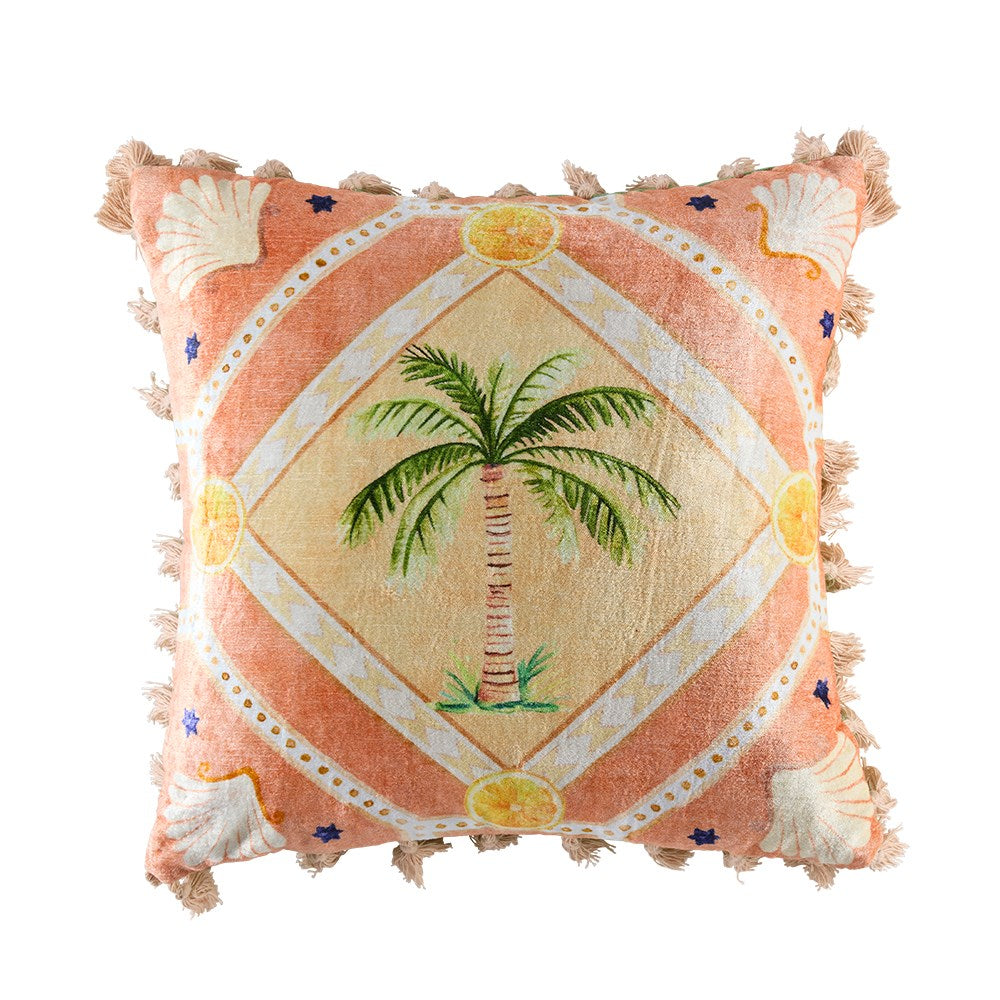 Palm Cove Toffee Cushion