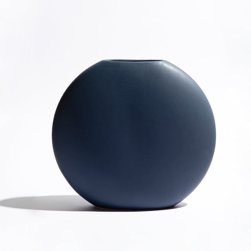 Round Large Flat Vase