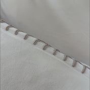 Blanket Stitch White Quilt Cover Set