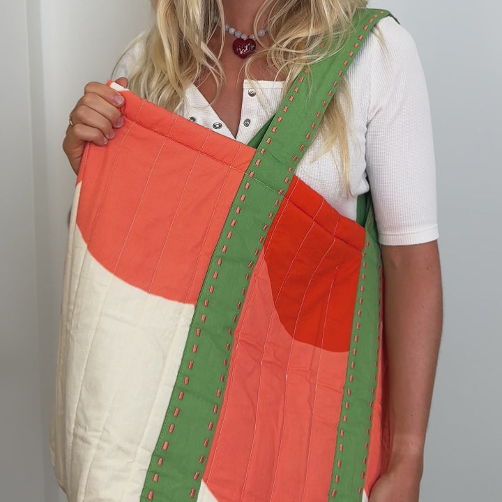 Happy Daisy Natural Tote Bag