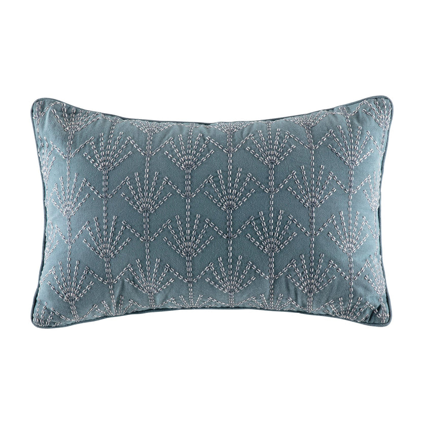 Rarak Cushion Cushion KAS AUSTRALIA Blue Rectangle 35x55cm
